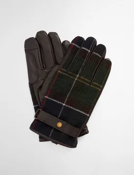 Guantes de hombre combinado tartán - Barbour - FashionsVida