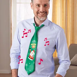Weihnachts-Krawatte mit LED und Musik