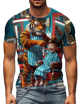 New Rainbow Print Men's 3D Printed Short-Sleeve T-Shirt - 3D Shirt-Style Crew Neck Smooth Top - Aliexpress - FashionsVida