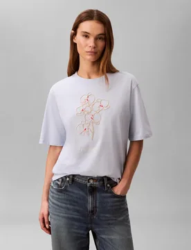 Camiseta de mujer gráfica bordada - Calvin Klein - FashionsVida