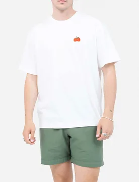 T-shirt bianca in cotone con stampa grafica sul retro - Olow - FashionsVida