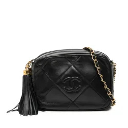CC Quilted Lambskin Tassel Camera Bag