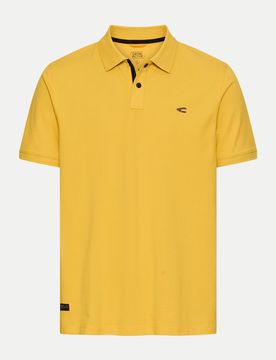Poloshirt mit Kontrastdetails Gelb L