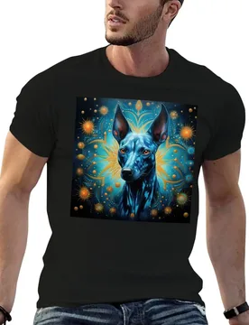 Xoloitzcuintle Mexican Hairless Dogs Xolo Dogs Art in Old Retro Vintage T-Shirt t shirt for man graphic t shirts for man T-Shirt - Aliexpress - FashionsVida