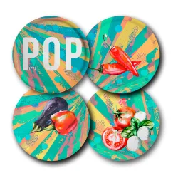 Pizzateller, Porzellan Pop