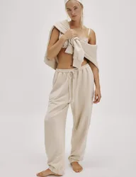 Cotton Rich Drawstring Joggers Light Cream female