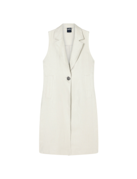 Para mujer. XW001979AF21530U6275 Gabardina deconstruida en sarga de lino (S), Casual