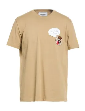 T-shirts Herren Khaki L,S Herren - Iceberg - FashionsVida