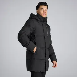 Water Repellent Mid-Length Down Coat Black M