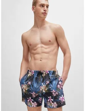 Mens Black Piranha Swim Short - Male - Black - Small - BOSS - FashionsVida