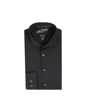 Camicia in jersey slim fit nero 42 - Pure - FashionsVida