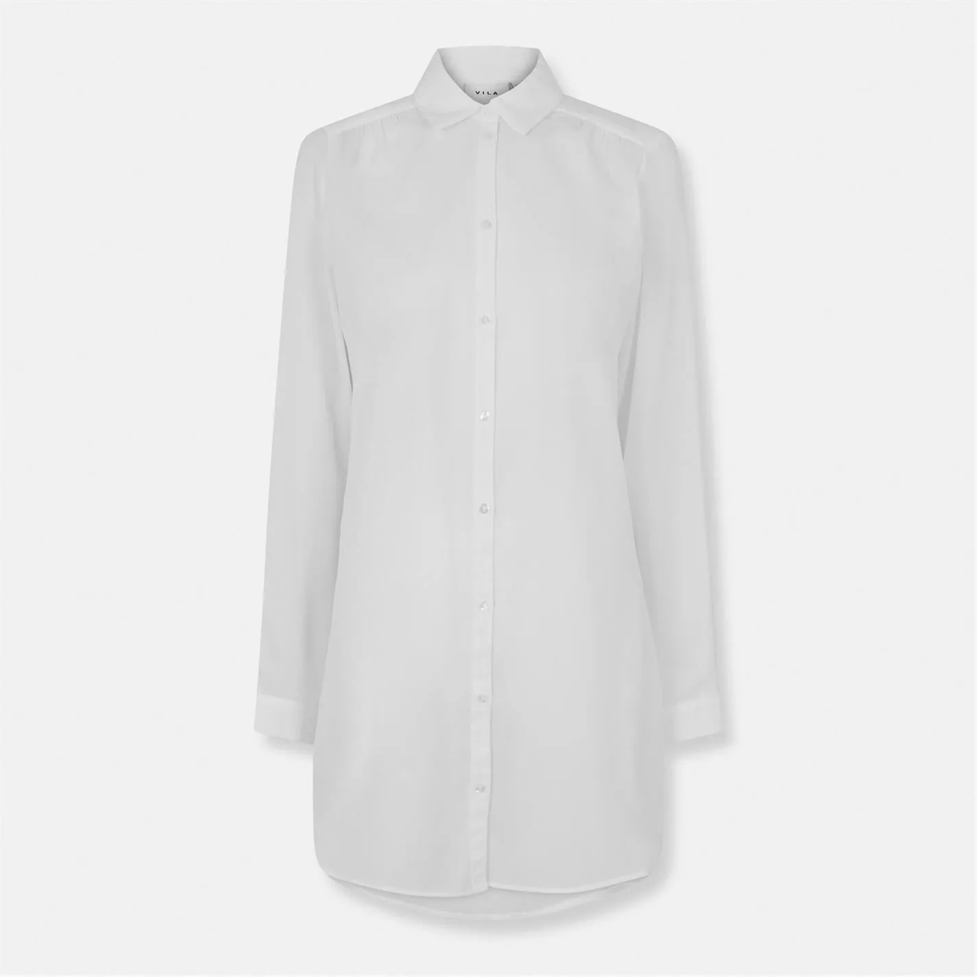Womens Regular Fit Long Sleeve Blouse In Snow White - Size Medium - Vila - FashionsVida