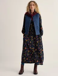 Floral Midaxi Waisted Dress Multi female