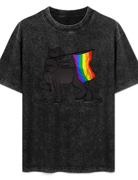 Gay flag (black draft) [Queer horse] T-Shirt Breathable Sportswear T-Shirt for Men - Aliexpress - FashionsVida