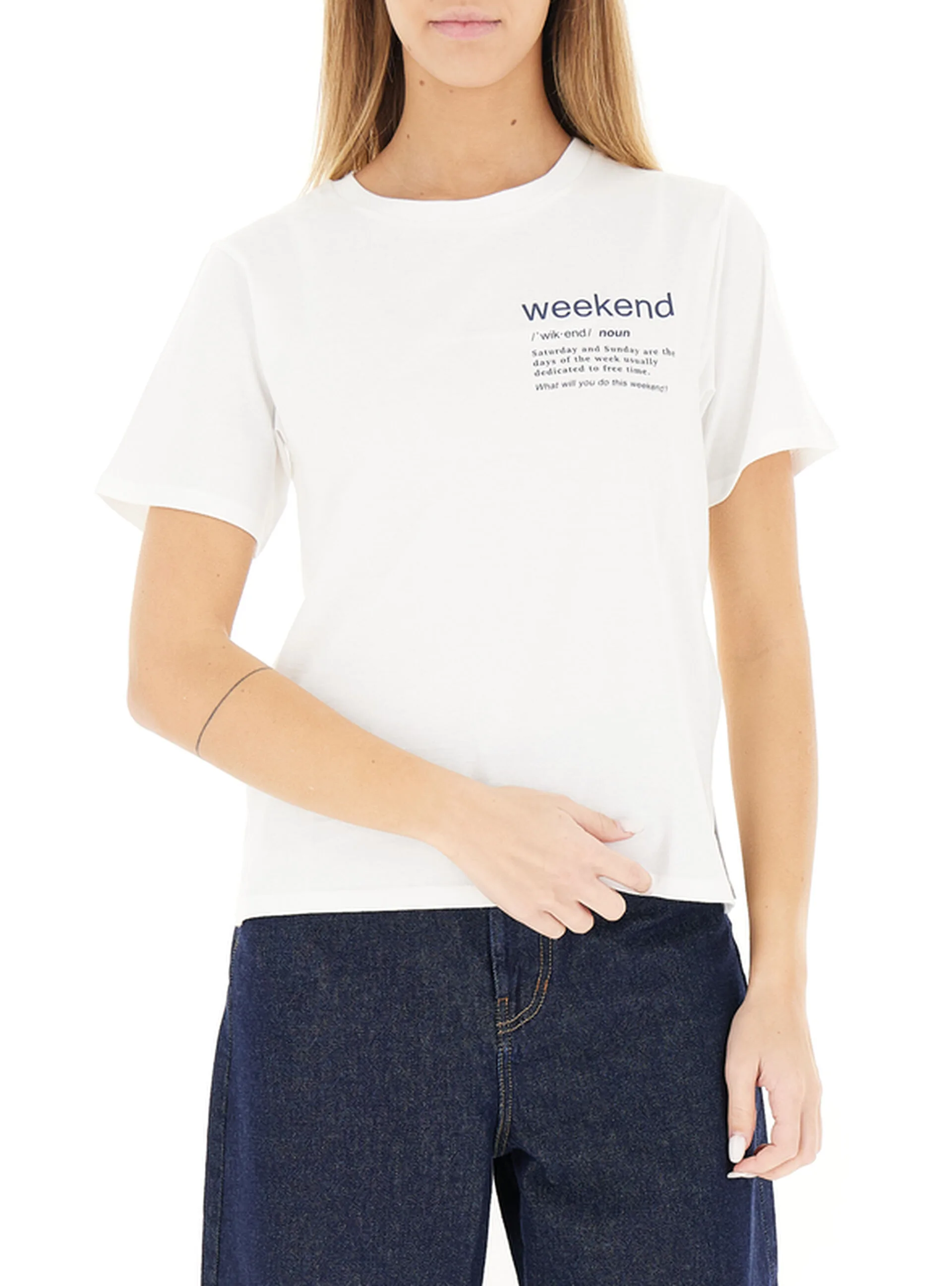T-shirt girocollo BIANCO L - WEEKEND MAX MARA - FashionsVida