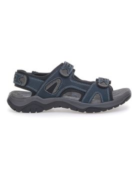 Sandali Blu in Vera Pelle con Velcro Regolabile FD07 45