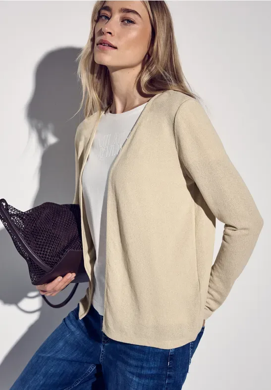 Strick-Look Jacke female Beige - Street One - FashionsVida