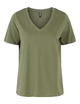 PIECES Camiseta 'Ria' oliva