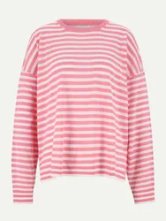 Gestreiftes Langarmshirt Rosa M