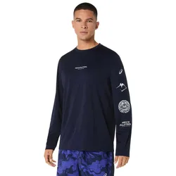 Maglietta A Maniche Lunghe Fujitrail Logo Midnight / Cobalt Burst / Cool Grey L