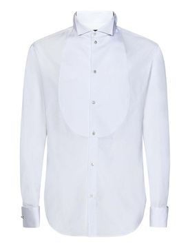 Camicia Da Smoking in Cotone