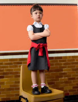 Pack Girls' Pleated School Pinafores (2-12 Yrs) Grey female - M&S - FashionsVida