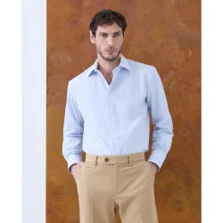 Camisa vestir non iron hombre manga larga