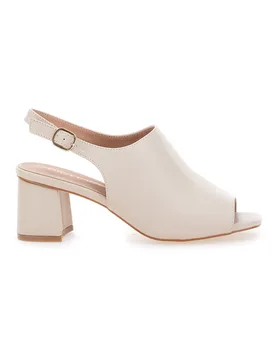 Sandali Beige Con Tacco A Blocco 453 38 - FIRST LADY - FashionsVida