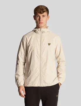 Mens Zip Through Hooded Jacket In Cove - Grey/brown - Size Small - Lyle & Scott - FashionsVida