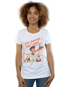 Women's Toy Story 4 Duke I´ll Jump For You Cotton T-Shirt in White Size: Large - White - Size: L - Disney - FashionsVida