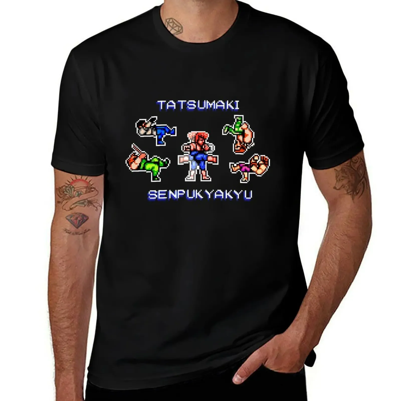 Cyclone Kick pixelart T-Shirt Simple Solid Color Crew Neck Tee - Aliexpress - FashionsVida