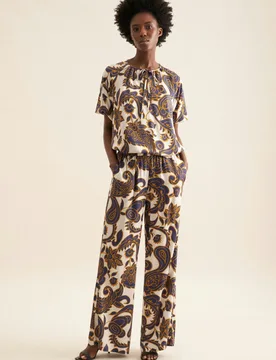 Regular Hose Paisley Blau 40 - Seidensticker.com - FashionsVida