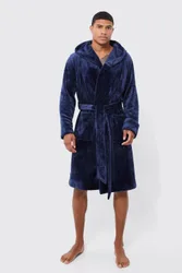 Herren Bademantel mit Kapuze Navy Größe XL