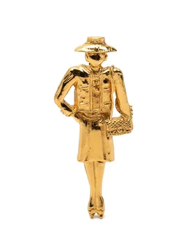 Gold Plated Coco Mademoiselle Pin Brooch - Chanel - FashionsVida