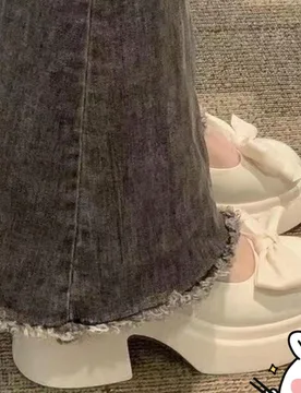 Nuevos zapatos gruesos de plataforma con tacón alto de estilo Mary Jane para la primavera de 2024 con un lazo elegante y un diseño francés - Shein - FashionsVida