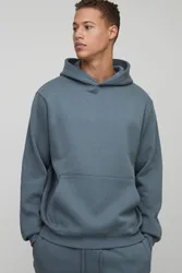 Herren Tall Basic Regular Fit Kapuzenpullover Slate Grey Größe XL