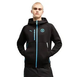 Sweat à Capuche Voyage Olympique Marseille Tech Black / Vibrant Blue S