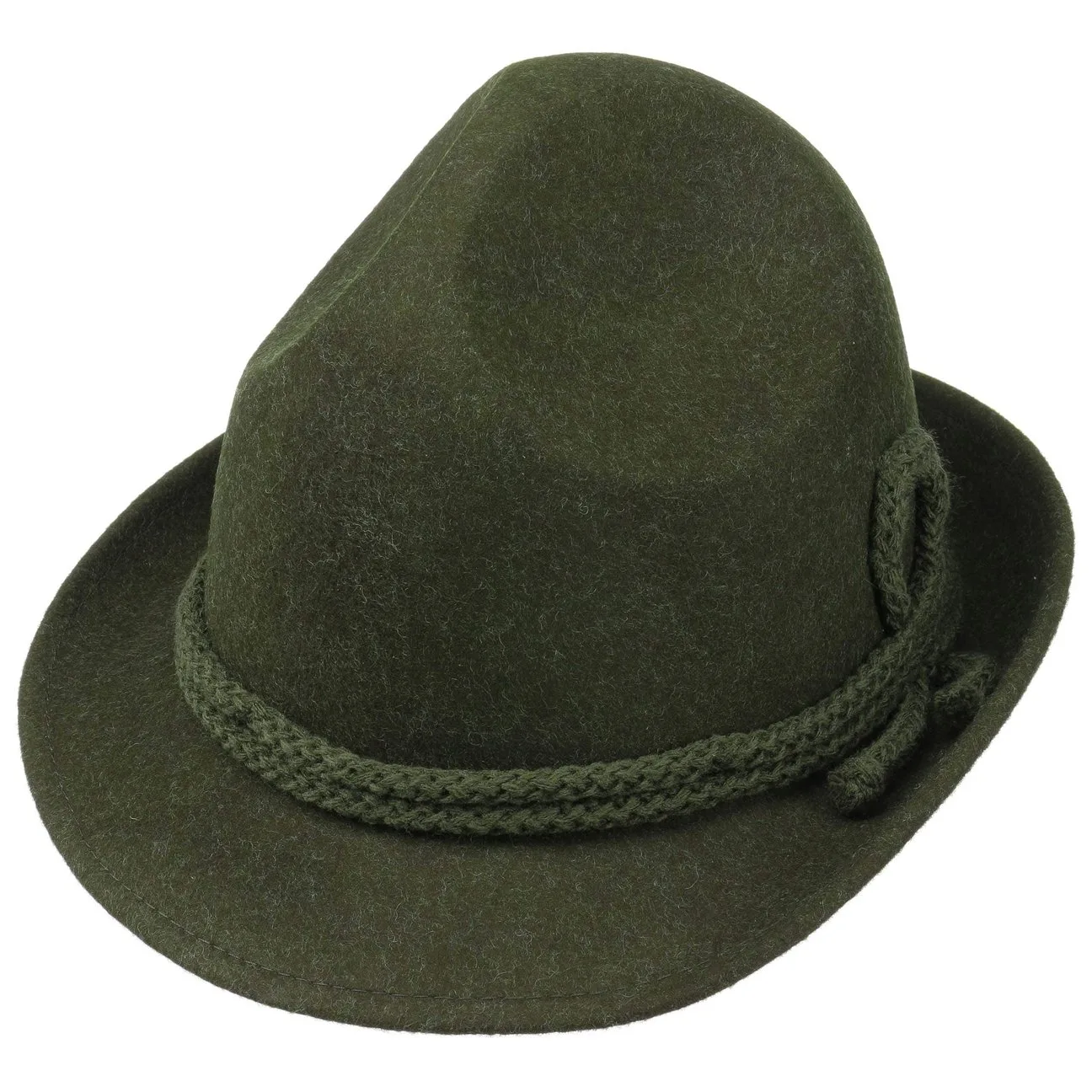 Dreispitz Wool Felt Hat by - green - Female - Size: 55 cm - Lipodo - FashionsVida