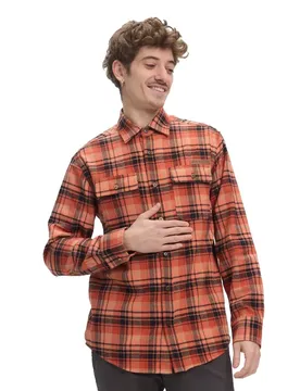 Chemise à Manches Longues Nolan Orange Check L