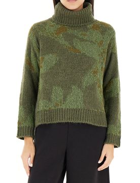 Dolcevita con lurex VERDE MILITARE L
