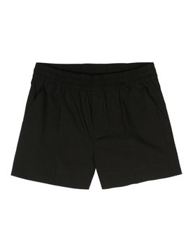Shorts in popeline con pieghe
