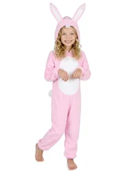 Niedliches Häschen-Kostüm Hasen-Kinderkostüm rosa-weiss