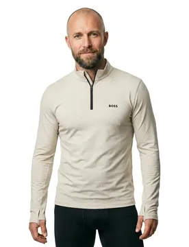 Sweat à Demi-zip Active 10280191 Green Light Beige M