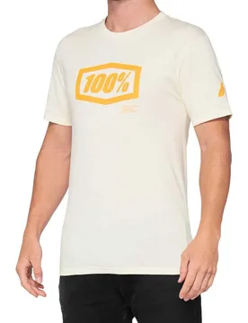 Maglietta A Maniche Corte Essential Chalk / Orange - 100percent - FashionsVida