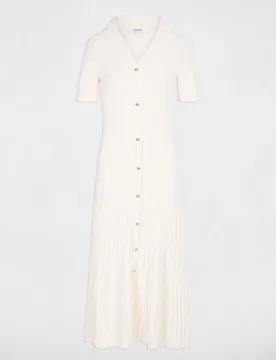 Vestido corto de punto fino botones - Morgan - FashionsVida