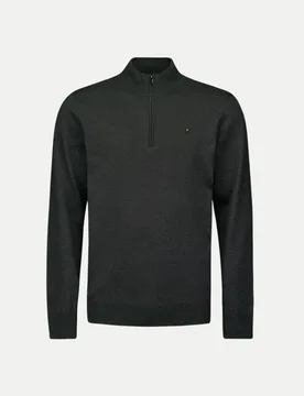 Pullover mit Reißverschlusskragen Schwarz XL - No Excess - FashionsVida