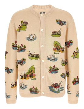 Bode Cardigan da campo con perline