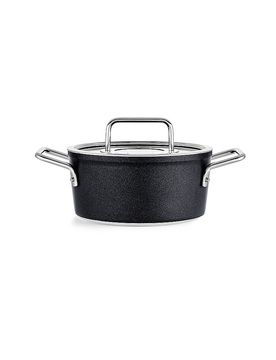 Kochtopf mit Gasdeckel ADAM0ANT 18cm/2l Anihaft/Schwarz negro