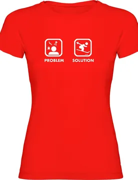 T-shirt à Manches Courtes Problem Solution Ski Red S