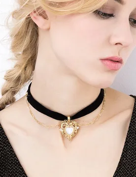Girls Party Velvet Vintage Short Women Gifts Love Heart Choker Chain Pendant Heart Necklace - Aliexpress - FashionsVida